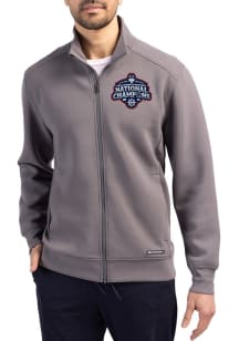 Cutter and Buck UConn Huskies Mens Graphite 2025 National Champions Roam Long Sleeve Zip