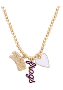 TCU Horned Frogs Ball Charm Necklace