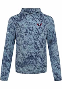 Levelwear Washington Capitals Mens Blue Platform Embroidered 3D Patch Long Sleeve Hoodie