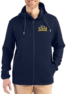 Mens Drexel Dragons Navy Blue Cutter and Buck Epic Comfort Full Zip Light Weight Jacket