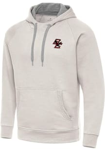Antigua Boston College Eagles Mens White Victory Long Sleeve Hoodie