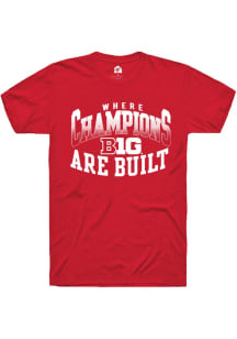 Big Ten Red Rally Champs Arch Short Sleeve T Shirt