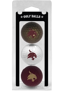 Texas State Bobcats 3 Pack Golf Balls
