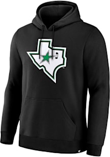 Dallas Stars Mens Black Alt Secondary Logo Long Sleeve Hoodie