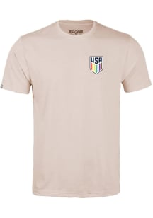 Levelwear USMNT Tan Richmond Core Pride 25 Short Sleeve T Shirt