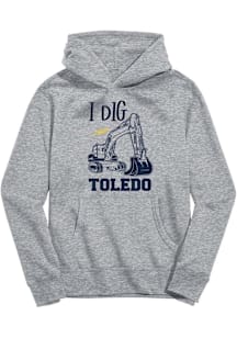 Vive La Fete Toledo Rockets Youth Grey Excavator Long Sleeve Hoodie