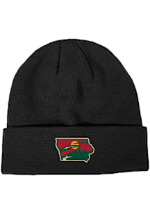 Colosseum Iowa Wild Black Cuffed Knit Mens Knit Hat