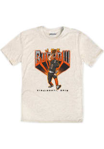 Joe Burrow Cincinnati Bengals Oatmeal Burrow Spike Short Sleeve Fashion Player T Shirt