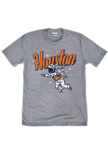 Houston Grey Astronaut Short Sleeve Fashion T Shirt