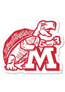 Red Maryland Terrapins 3.5&quot; Vintage Turtle Climbing &quot;M&quot; Rugged Stickers