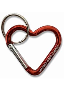Virginia is for Lovers Heart Shaped Carabiner Keychain - Black
