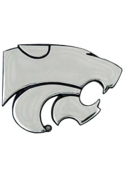 K-State Wildcats Chrome Car Emblem - Silver