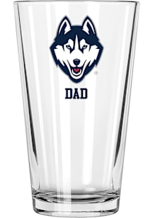 UConn Huskies Dad 16 oz Pint Glass - White