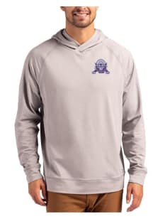 Mens Northwestern Wildcats Grey Cutter and Buck Vault Adapt Knit Hood Hooded Sweatshirt