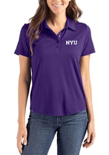 Cutter and Buck NYU Violets Womens Purple Coastline Eco Short Sleeve Polo Shirt