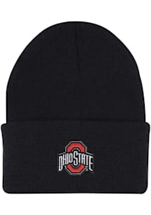 LogoFit Ohio State Buckeyes Black North Pole Youth Knit Hat