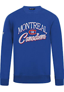 Levelwear Montreal Canadiens Mens Blue Zane Origins Long Sleeve Crew Sweatshirt