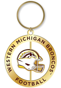 Western Michigan Broncos Football Spinner Keychain - Brown