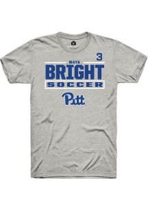 Maya Bright Rally Mens Ash Pitt Panthers NIL Stacked Box Player T Shirt