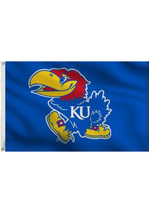 Kansas Jayhawks 3x5 Blue Grommet Applique Flag