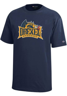 Youth Drexel Dragons Navy Blue Champion Core Short Sleeve T-Shirt
