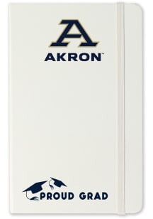 Akron Zips Proud Grad team logo Notebook and Folder - White