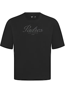 Levelwear San Diego Padres Black Signature Knit Ethereal Short Sleeve Fashion T Shirt