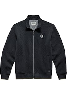 Indiana Hoosiers Mens Charcoal Alloway Quilted Long Sleeve Full Zip Jacket