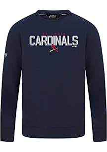 Levelwear St Louis Cardinals Navy Blue Mandate Carve Long Sleeve T Shirt