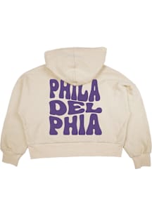Blue 84 Philadelphia Womens Ivory Stacked Letters Qtr Zip