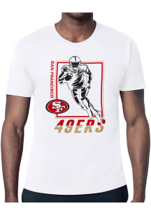 Starter San Francisco 49ers White Grid Short Sleeve T Shirt
