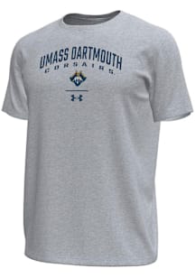 Under Armour University of Massachusetts Dartmouth Grey Arch over logo Tech Stretch Short Sleeve T..
