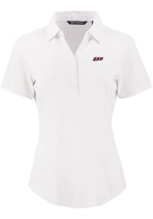 Cutter and Buck Eastern Kentucky Colonels Womens White Forge Eco Polo Short Sleeve Polo Shirt
