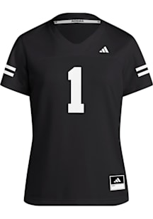 Adidas Nebraska Cornhuskers Womens Black Performace Football Jersey