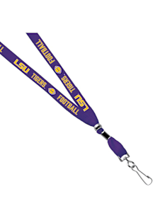Jardine LSU Tigers 3/8 Football Sublimated w/Swivel Hook Lanyard - Purple