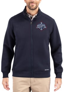 Cutter and Buck UConn Huskies Mens Navy Blue 2025 National Champions Roam Long Sleeve Zip