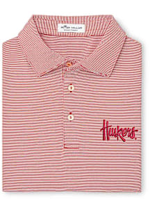 Nebraska Cornhuskers Mens Red Jubilee Short Sleeve Fashion Polo