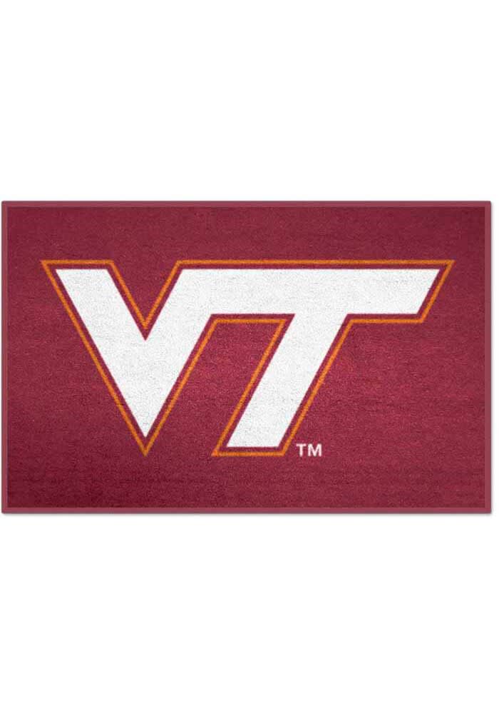 Virginia Tech Rugs Virginia Tech Hokies Logo Interior Rug MAROON - 7202786
