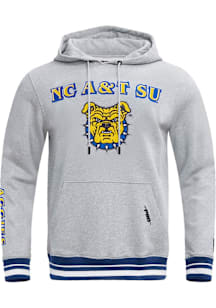 Pro Standard North Carolina A&T State University Mens Grey Stacked Logo Fashion Hood