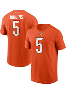 Tee Higgins Cincinnati Bengals Orange Alt Short Sleeve Player T Shirt