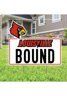 Louisville Cardinals School Bound Yard Sign - White