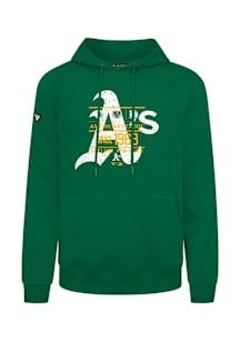 Levelwear Oakland Athletics Mens Green Podium Cooperstown Acumen Long Sleeve Hoodie