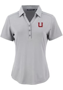 Cutter and Buck Utah Utes Womens Ash Vault Forge Eco Polo Short Sleeve Polo Shirt