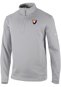 Columbia Illinois Fighting Illini Mens Grey Vault Heat Seal Omni Wick Wickhams Hills Long Sleeve Q..