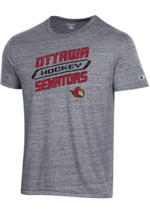 Champion Ottawa Senators Grey Diagonal Tri-Blend Short Sleeve Fashion T Shirt