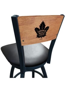 Toronto Maple Leafs Vinyl Seat Maple Back Swivel Pub Stool - Black