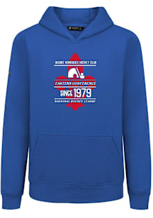 Levelwear Quebec Nordiques Youth Blue Podium Jr Acumen Long Sleeve Hoodie