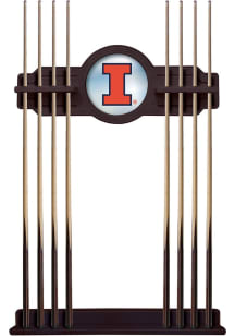 Ash Illinois Fighting Illini Solid Wood Cue Rack Pool Cue