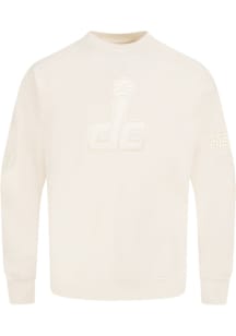Pro Standard Washington Wizards Mens White Neutral Drop Long Sleeve Fashion Sweatshirt
