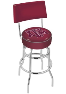 Texas A&amp;M Aggies Double-Ring Swivel with Back Pub Stool - Black
